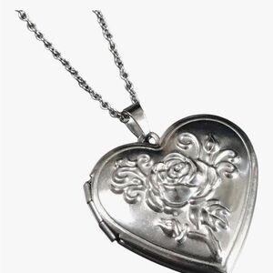 Stainless Steel Heart Locket Necklace